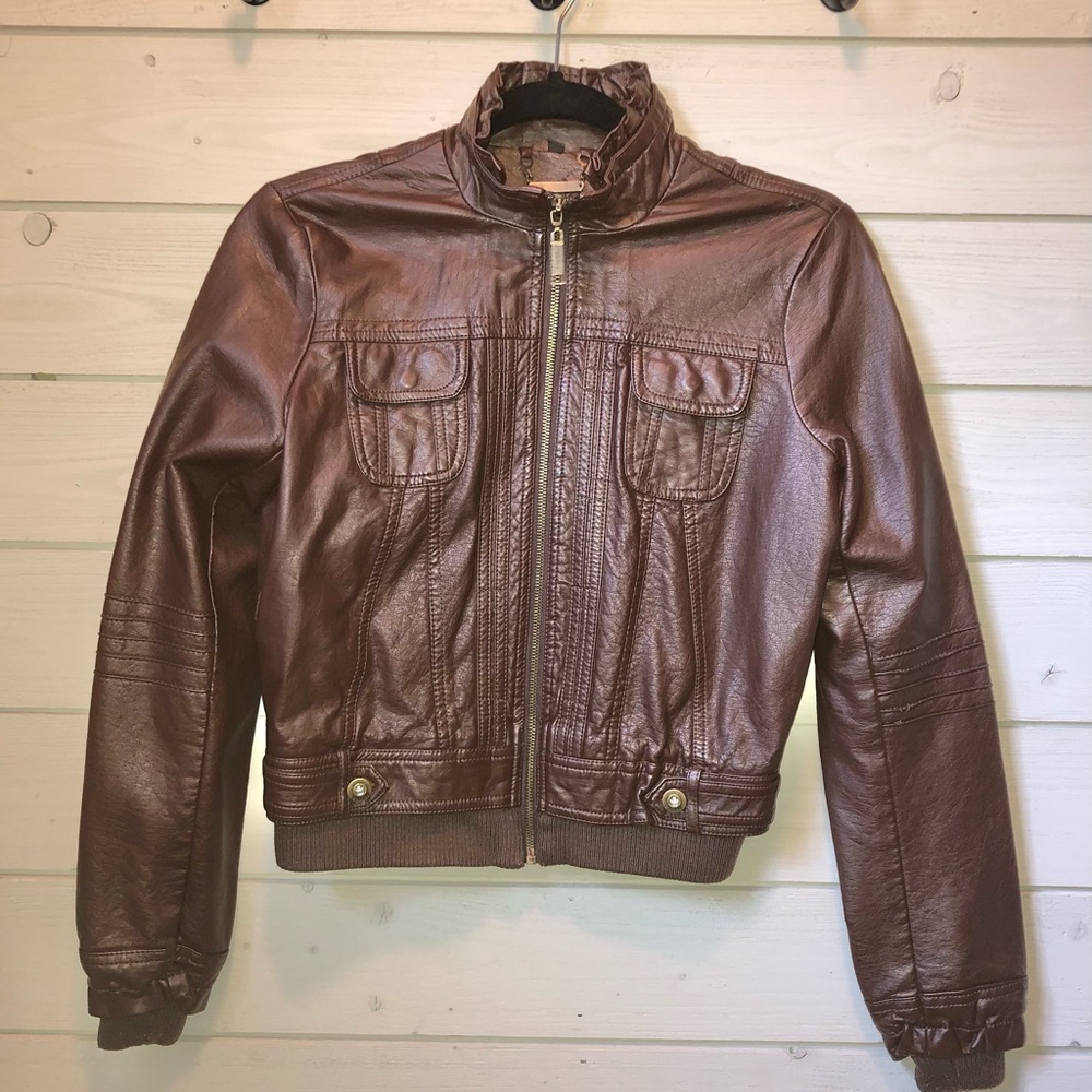 💰 3/12 (Or $6 on its own) Faux leather jacket